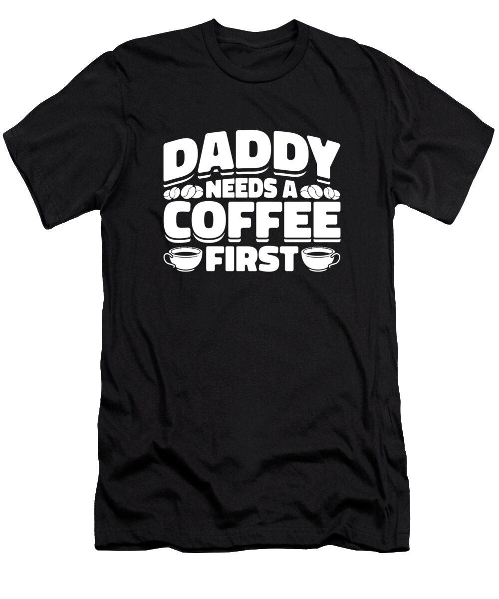 1 Coffee Father Roasting Barista Cafe Roaster Coffee Dad Crazy Squirrel T-Shirt