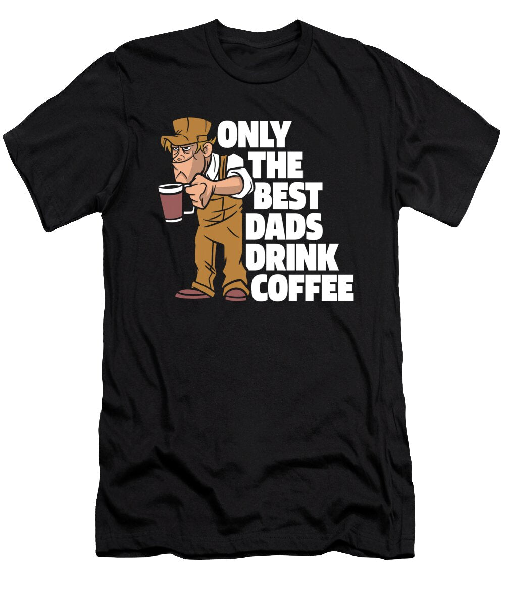 1 Coffee Father Roasting Barista Roaster Cafe Coffee Dad Crazy Squirrel T-Shirt
