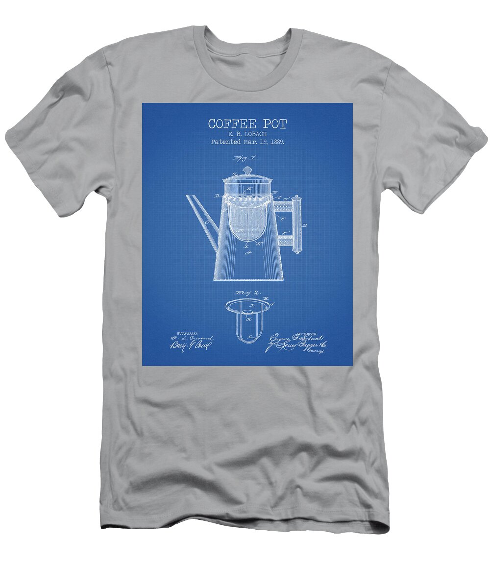 1 Coffee Pot Blue Patent Denny H T-Shirt