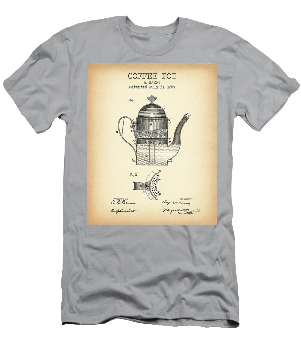 1 Coffee Pot Vintage Patent Denny H T-Shirt