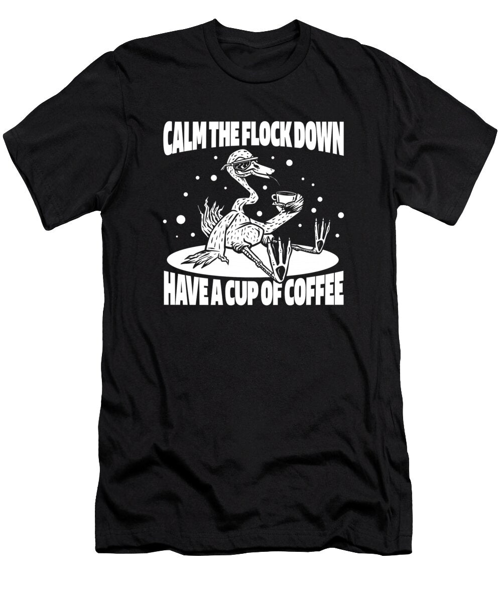 1 Coffee Roaster Roasting Cafe Barista Coffee Flamingo Crazy Squirrel T-Shirt