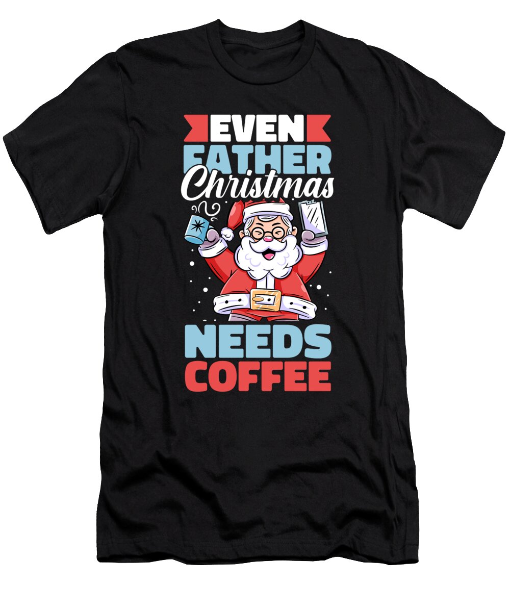 1 Coffee Xmas Roaster Roasting Barista Cafe Coffee Christmas Crazy Squirrel T-Shirt