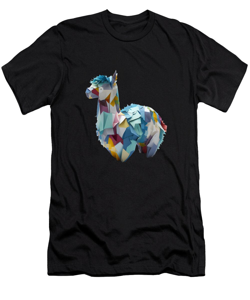 1 Colorful Origami Alpaca About Passion Art T-Shirt
