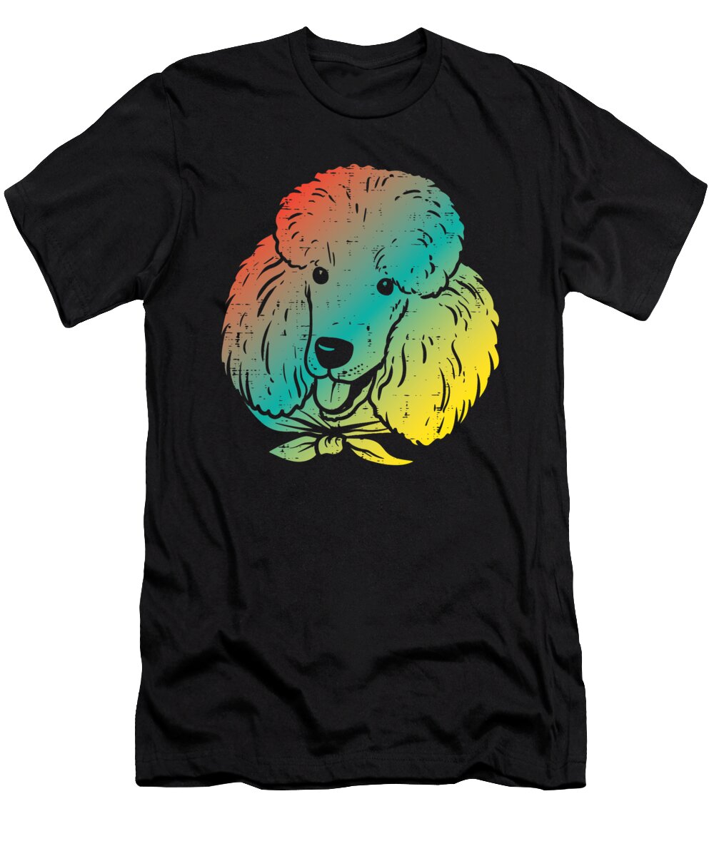 1 Colorful Poodle Face Art Animal Pet Dog Lover Owner Gift Dhbubble T-Shirt