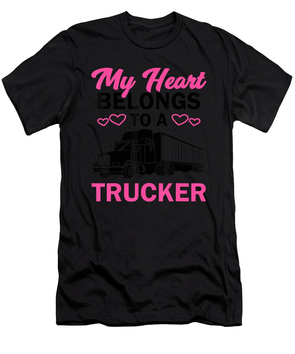 1 Cool Truckers Wife Gift for Women Funny Truck Driver Girl Julien T-Shirt