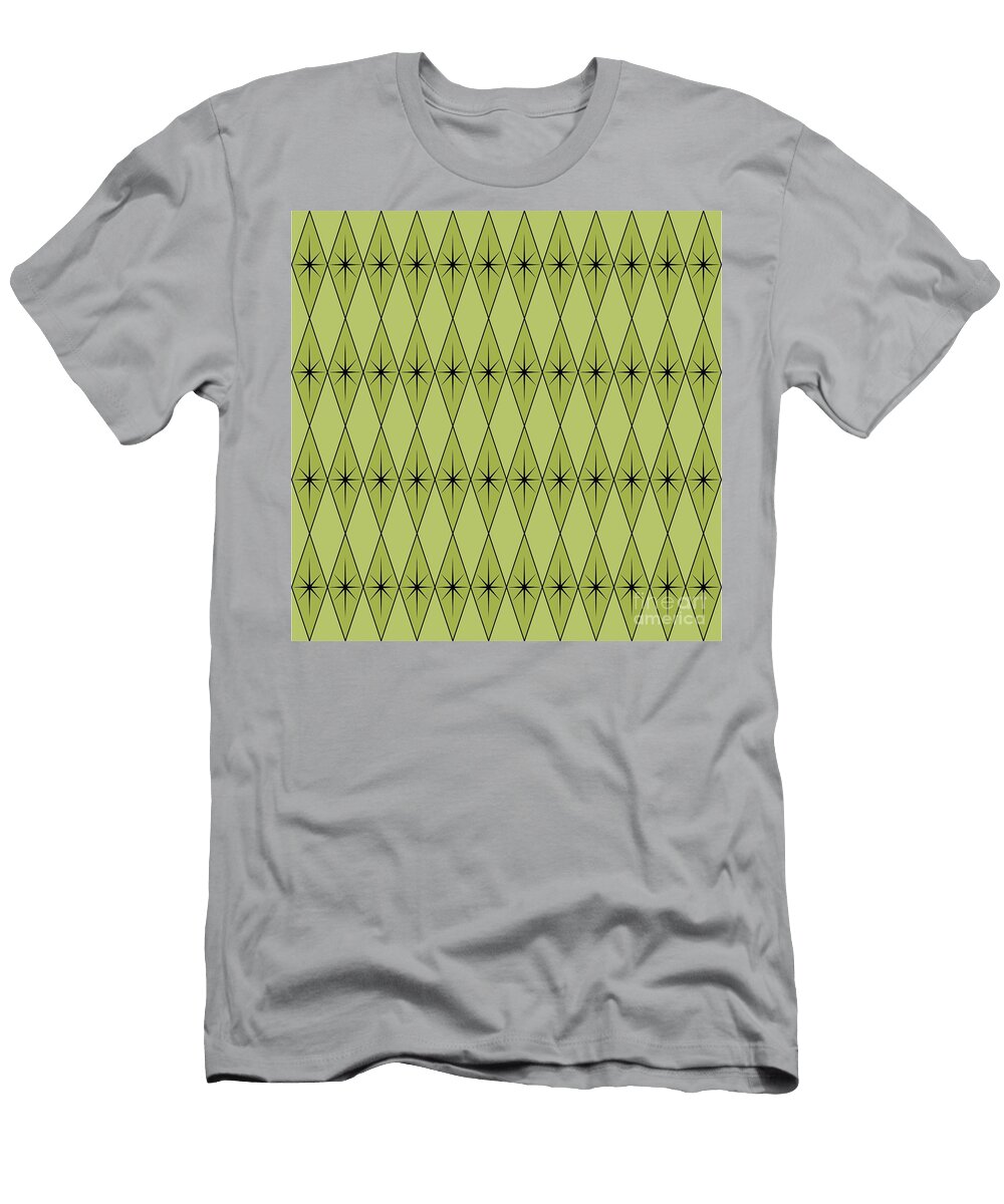 1 Diamonds and Stars in Avocado Donna Mibus T-Shirt