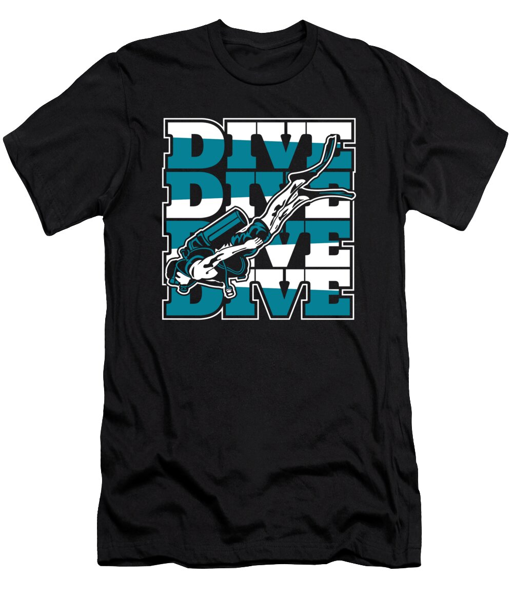 1 Dive Technical Sport Diving Underwater Scuba Diver Graphics Lab T-Shirt