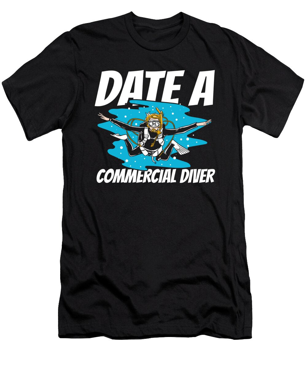 1 Diver Dive Scuba Snorkeling Commercial Diving Crazy Squirrel T-Shirt