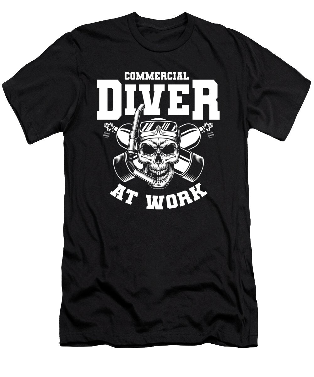 1 Diver Snorkeling Scuba Dive Commercial Diving Crazy Squirrel T-Shirt