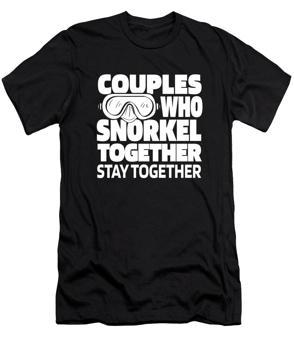 1 Diving Couple Diver Snorkel Snorkeling Crazy Squirrel T-Shirt