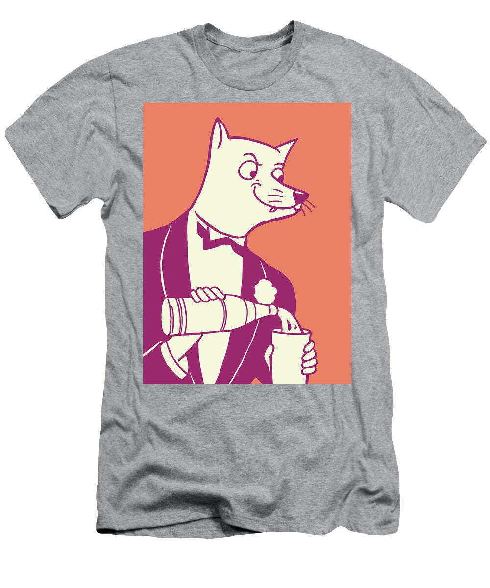 1 Dog Pouring Drink Csa Images T-Shirt