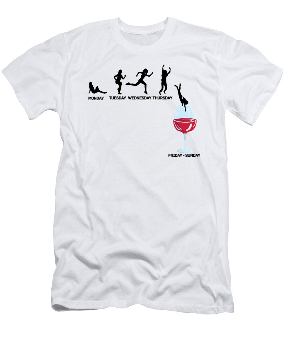 1 Drink Diver Alcohol Funny Red Wine Drinker Drunk Florian Dold Art T-Shirt