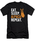 1 Eat Sleep Alpaca Repeat Llama Vicuna Guanaco Breeder Alpaca Marco Rothe T-Shirt