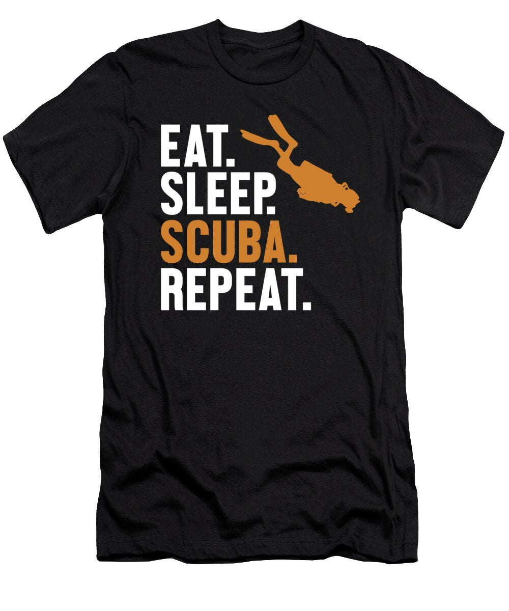 1 Eat Sleep Scuba Repeat Sport Diving Underwater Scuba Diver Graphics Lab T-Shirt