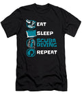 1 Eat Sleep Tauchen Repeat Technical Sport Diving Scuba Diver Graphics Lab T-Shirt