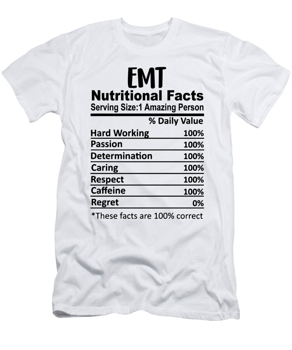 1 Emt Nutrition Facts Funny Jensen Cena T-Shirt