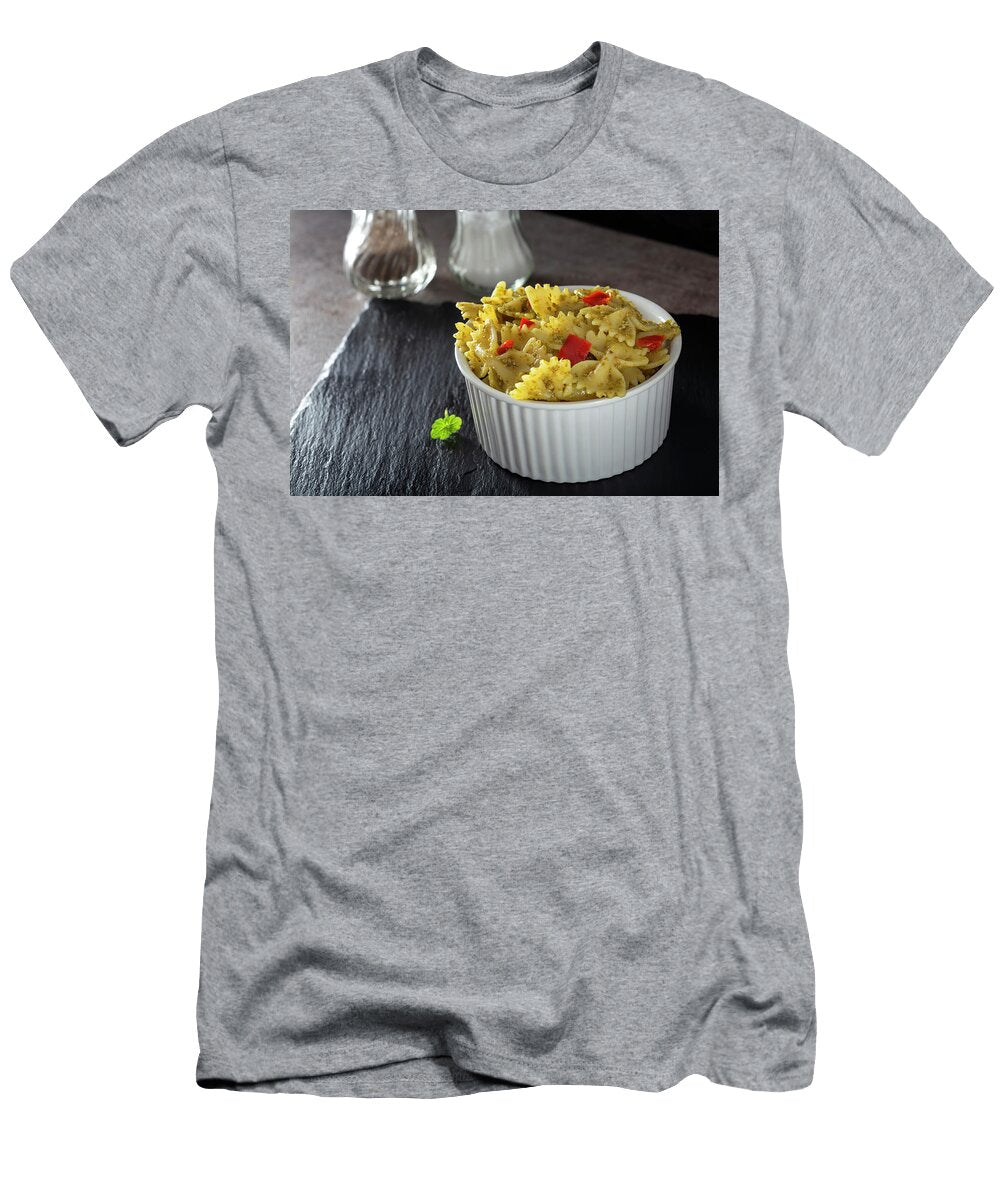 1 Farfalle Pasta with Pesto Sauce and Pieces of Red Hot Pepper Sebastian Radu T-Shirt