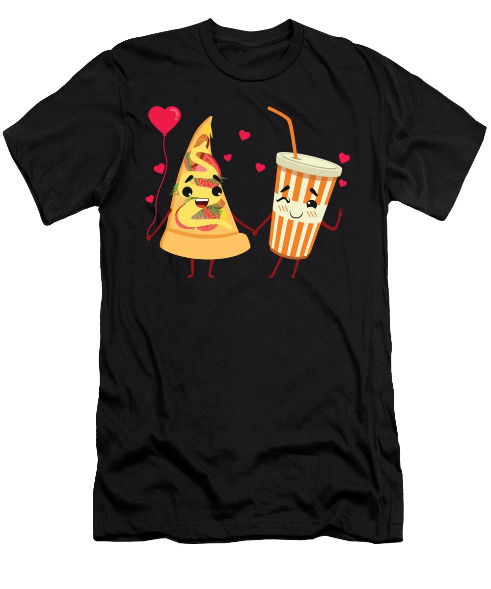 1 Fast Food Love Unhealthy Couple Mister T-Shirt