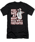 1 Feel Safe At Night Sleep with a Firefighter Jacob Zelazny T-Shirt