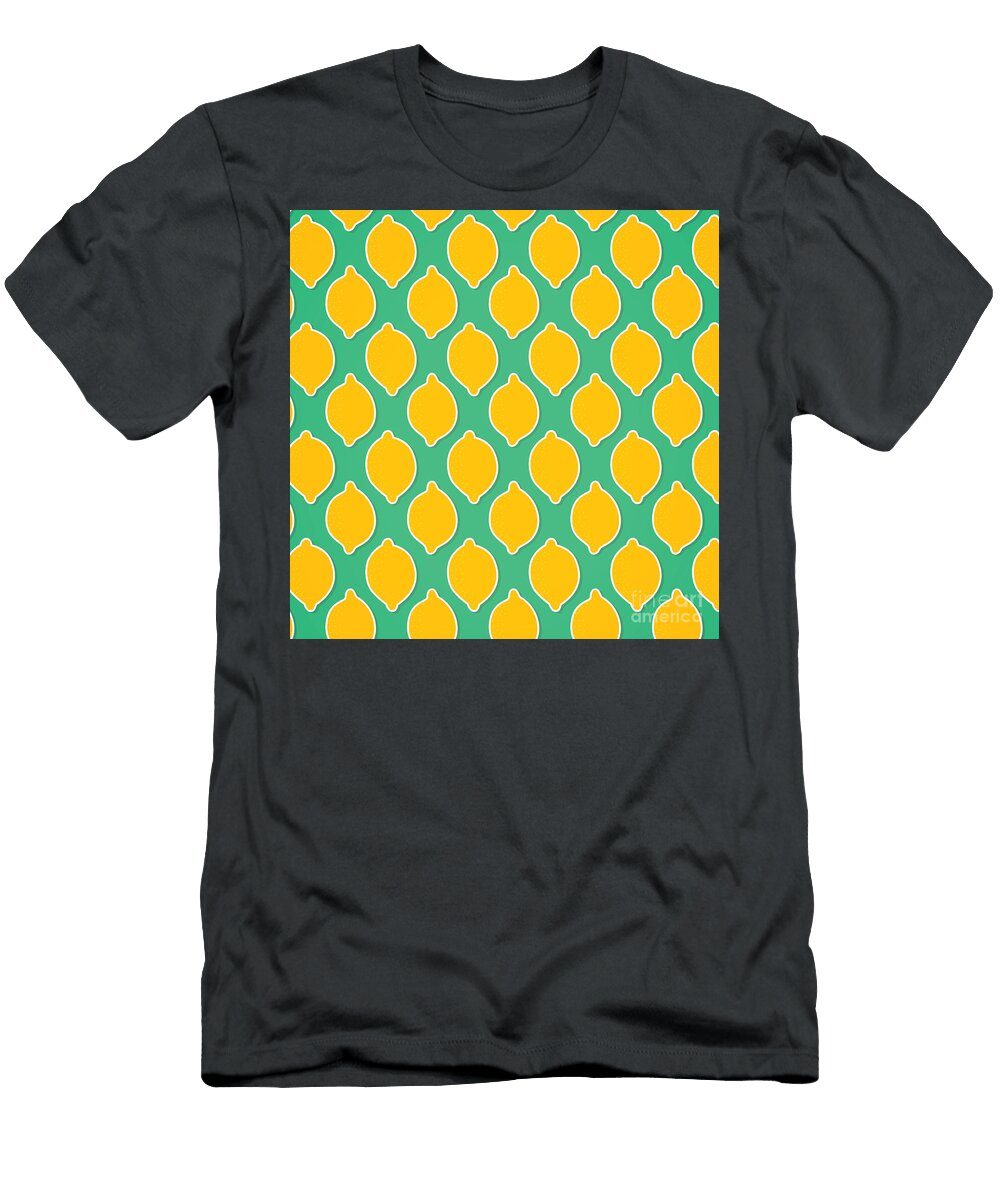 1 Fruit Summer Pattern Lemons Pattern Lemons Citrus Eq Designs T-Shirt