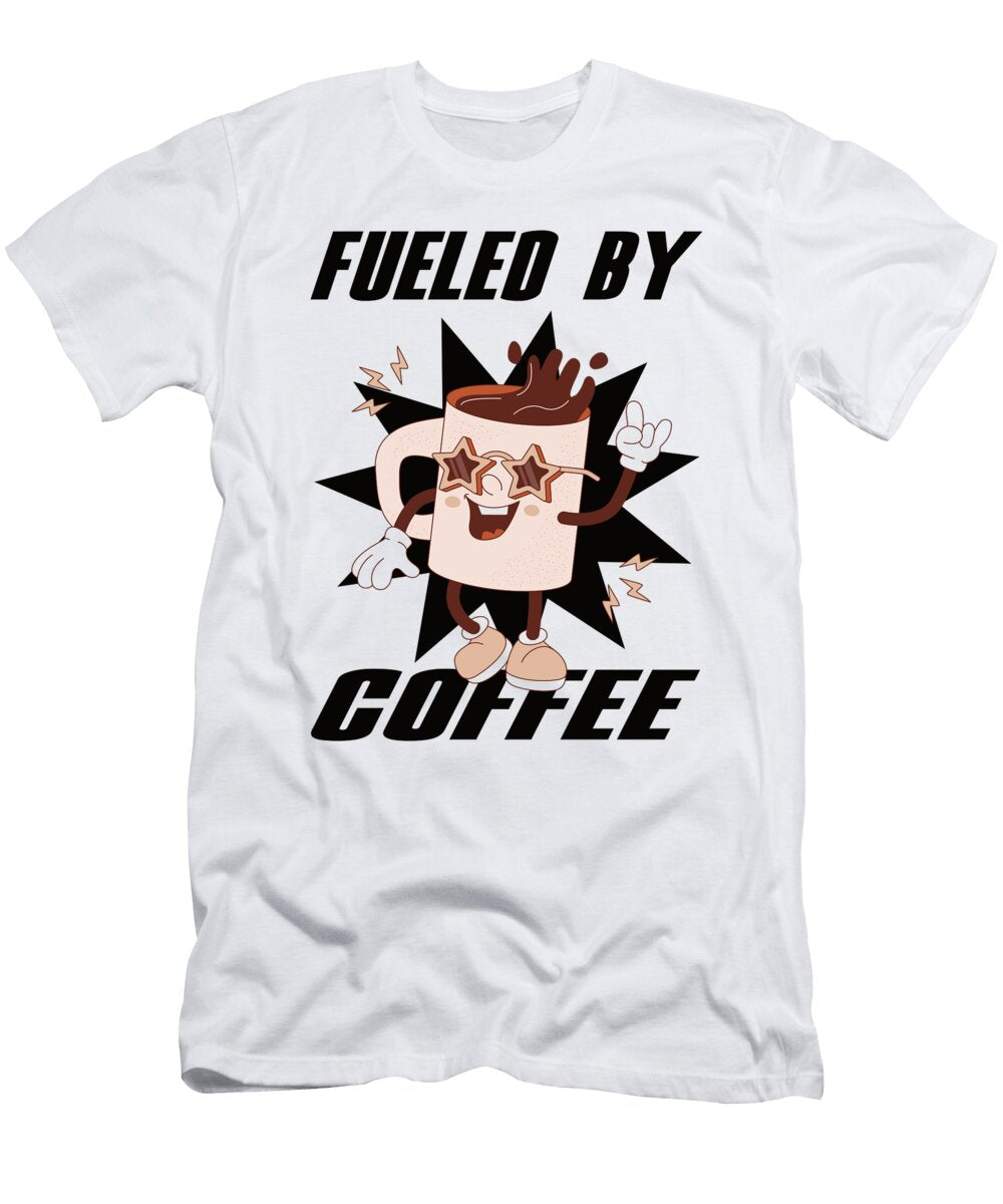 1 Fueled By Coffee Coffee Barista Espresso Steven Zimmer T-Shirt