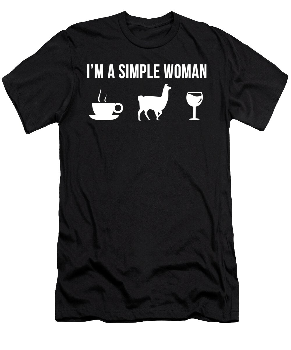 1 Funny Alpaca Farming Simple Man Lukas Davis T-Shirt