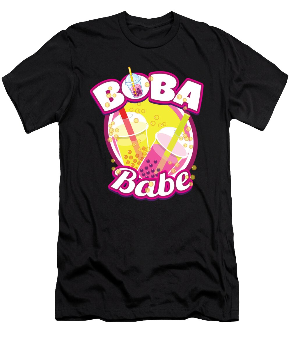 1 Funny Boba Drink Gift for Asian Bubble Tea Drinkers Taiwanese Tapioca Balls Sweet Drink Martin Hicks T-Shirt