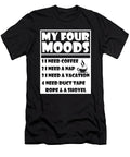 1 Funny Coffee My Four Moods I Need Coffee I Need a Nap Crazy Squirrel T-Shirt