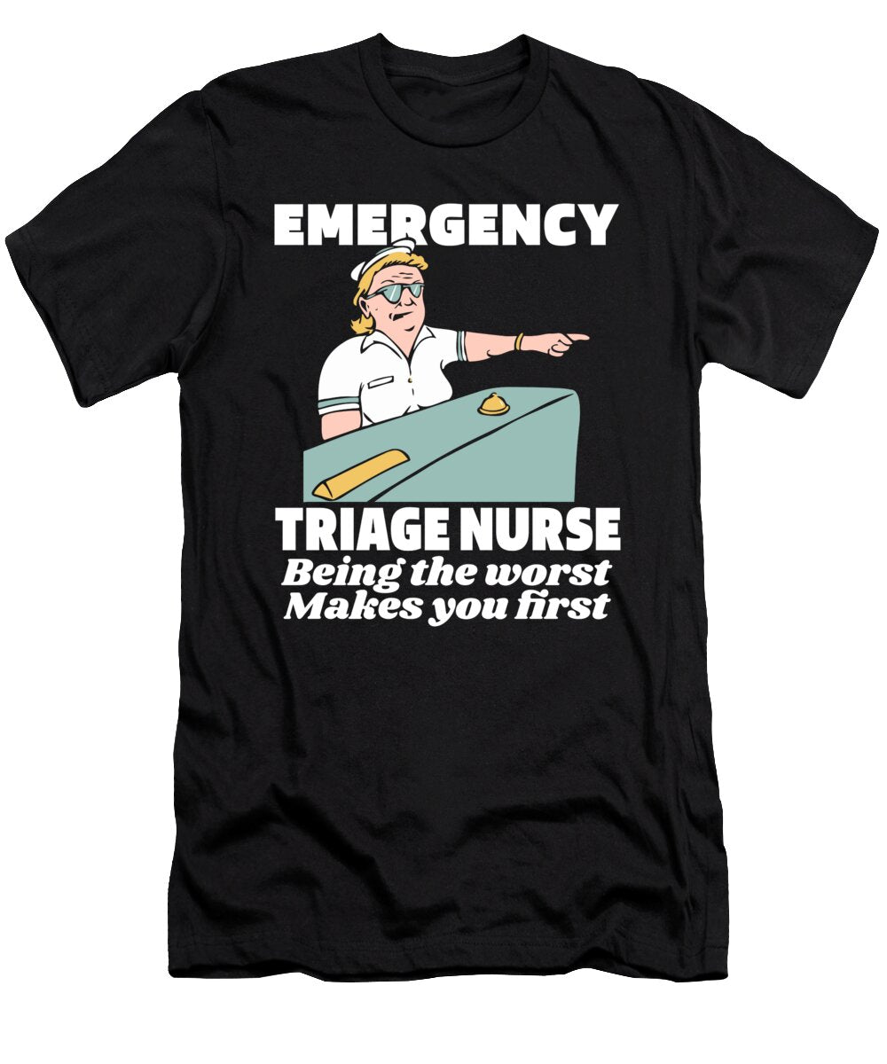 1 Funny Nursing Caretaker Hospital Emergency Nurse Crazy Squirrel T-Shirt