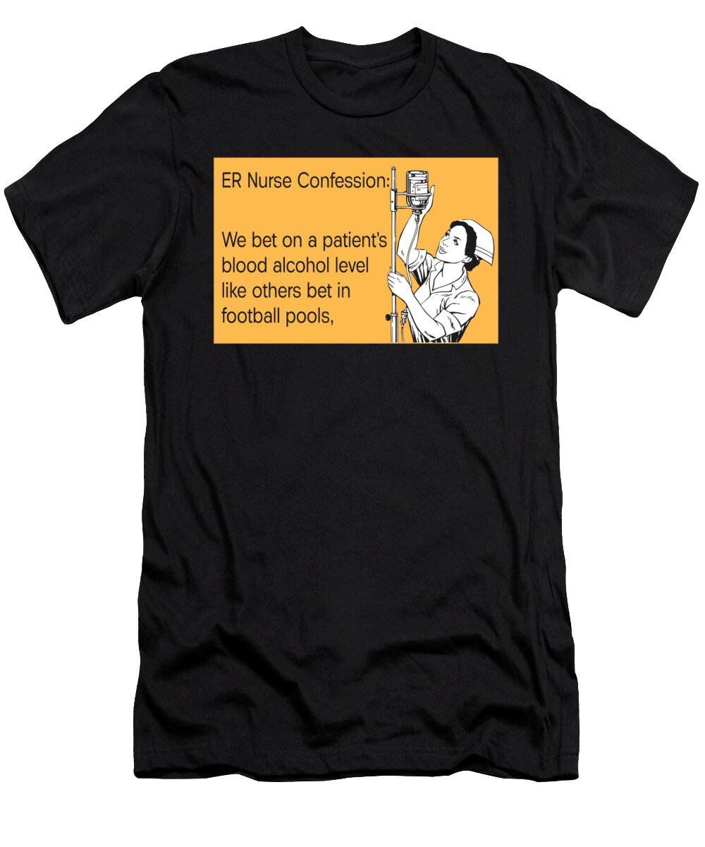 1 Funny Nursing Hospital Caretaker Emergency Nurse Crazy Squirrel T-Shirt