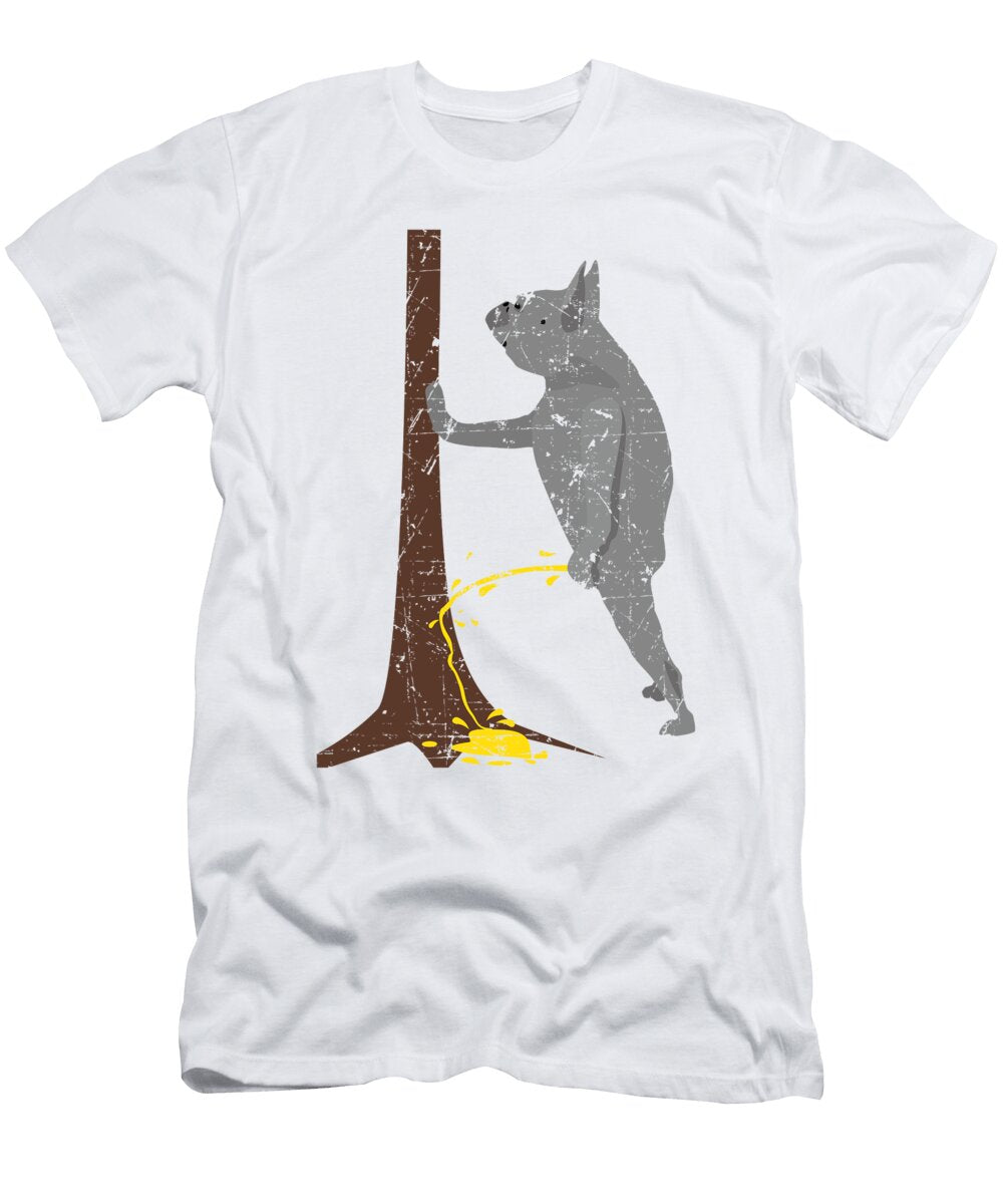 1 Funny Pissing Peeing Dog Dogs Labrador Bulldog Basquiaty Store T-Shirt
