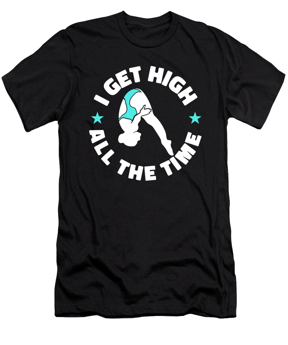 1 Funny Platform Diver Springboard Diving Crazy Squirrel T-Shirt