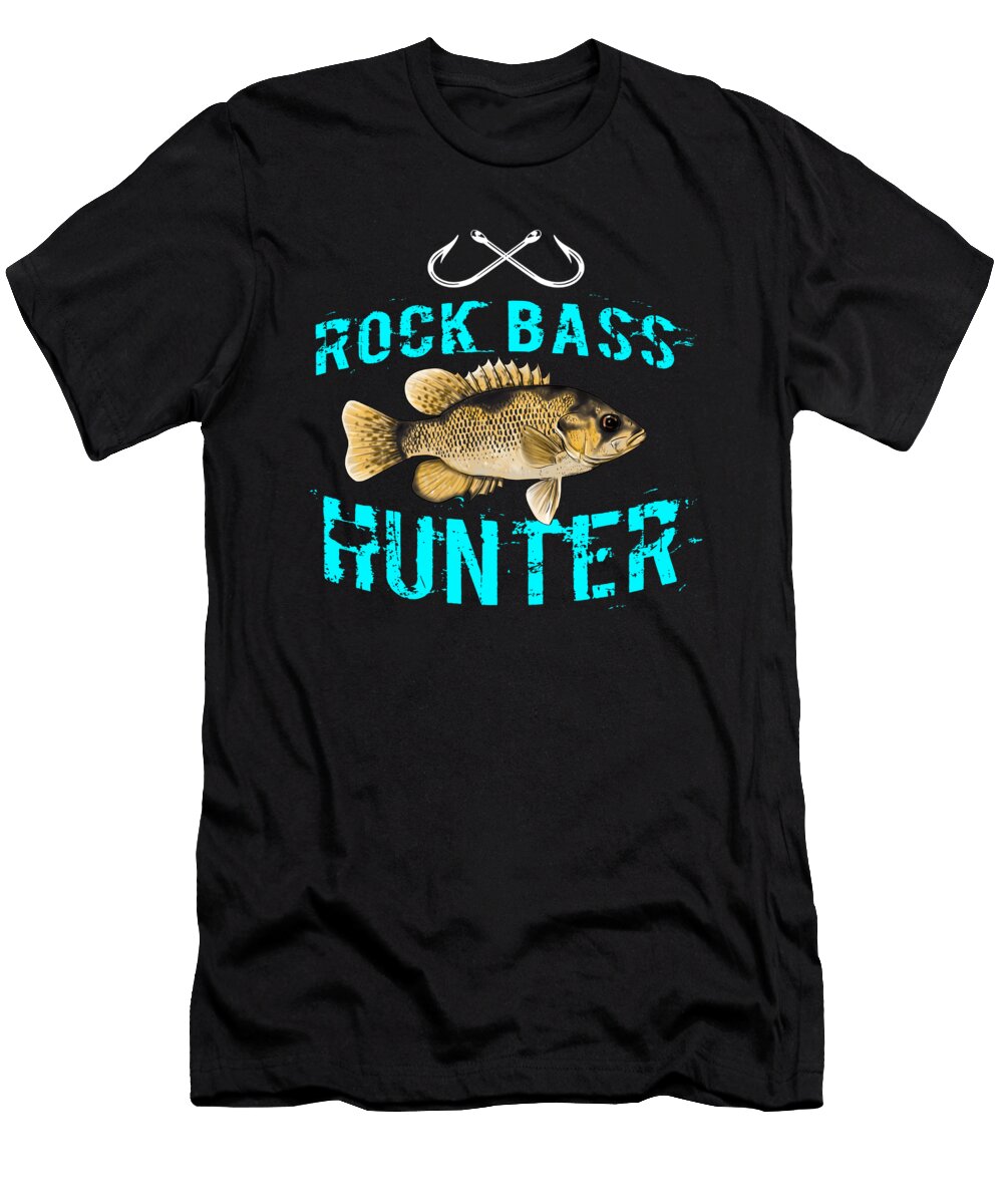1 Funny Rock Bass Fishing Freshwater Fish Lake Gift Muc Designs T-Shirt