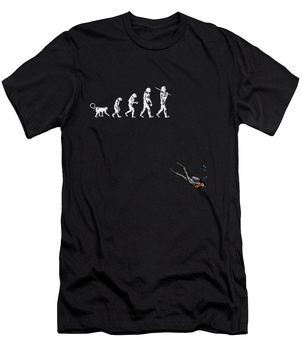 1 Funny Scuba Diver Evolution Macdonald Creative Studios T-Shirt