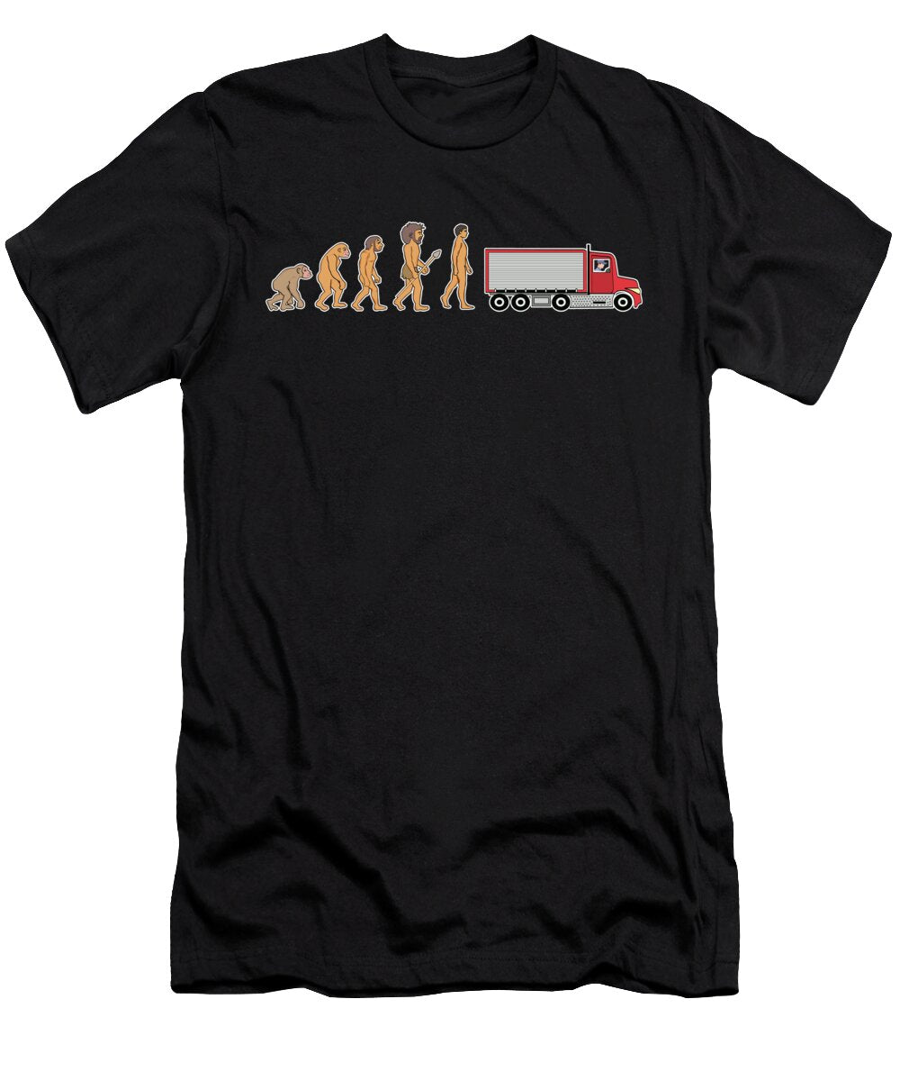 1 Funny Truck Driver Evolution Logistics Truck Gift Muc Designs T-Shirt