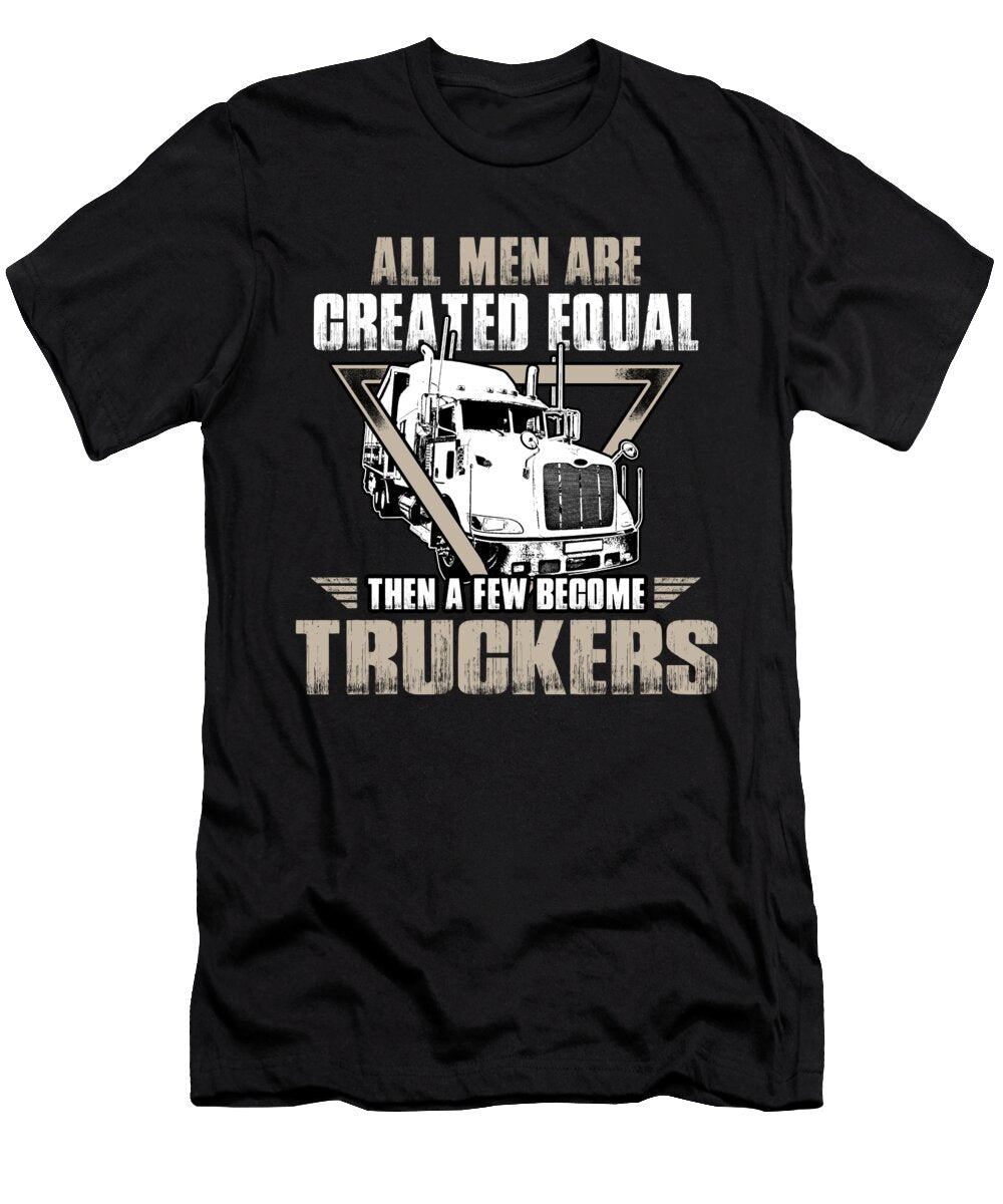 1 Funny Truck Driver Logistics Highway Truck Gift Muc Designs T-Shirt