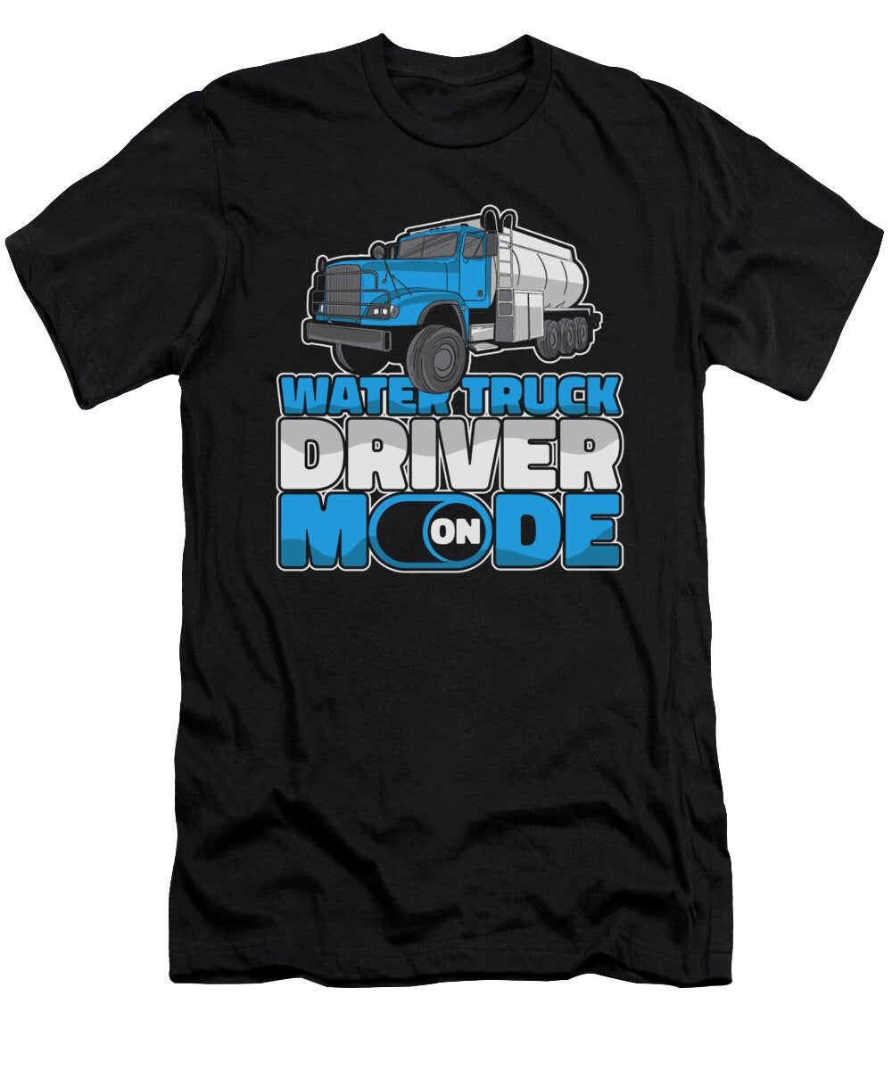 1 Funny Truck Driver Trucker Rig Trucking Water Truck Driver Crazy Squirrel T-Shirt