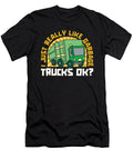 1 Funny Truck Driver Trucker Trucking Rig Garbage Truck Crazy Squirrel T-Shirt