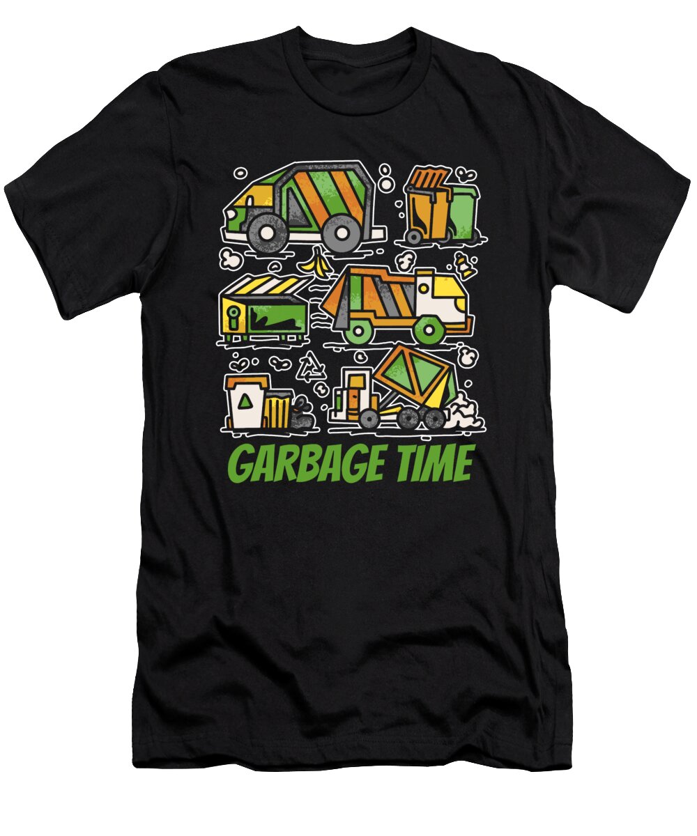 1 Funny Truck Driver Trucking Trucker Rig Garbage Truck Crazy Squirrel T-Shirt