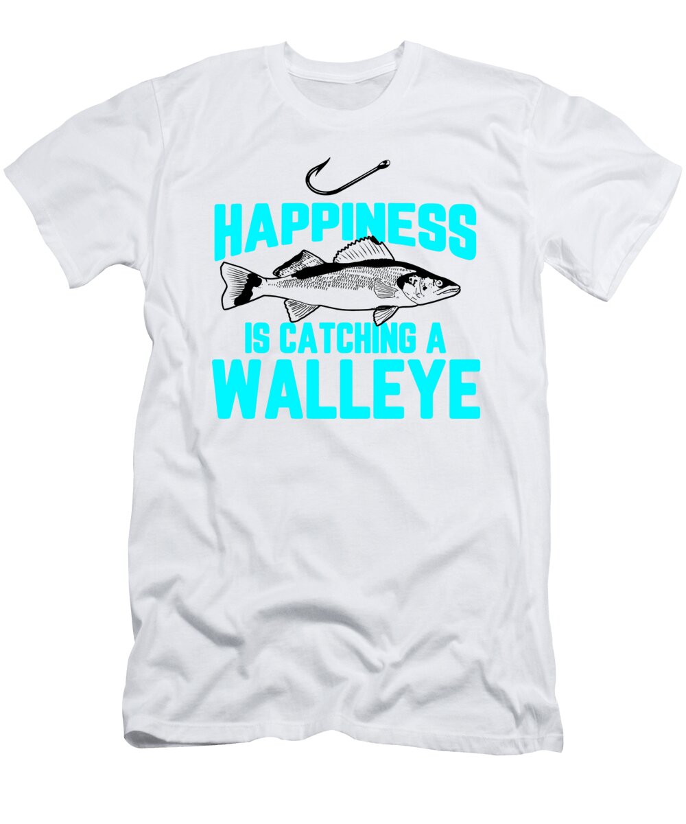 1 Funny Walleye Fishing Freshwater Fish Lake Gift Lukas Davis Designs T-Shirt