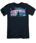 1 Futuristic Space Bar with Robots Mango Art T-Shirt
