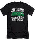 1 Garbage Truck Driver Just a Boy Who Loves Garbage Trucks Crazy Squirrel T-Shirt
