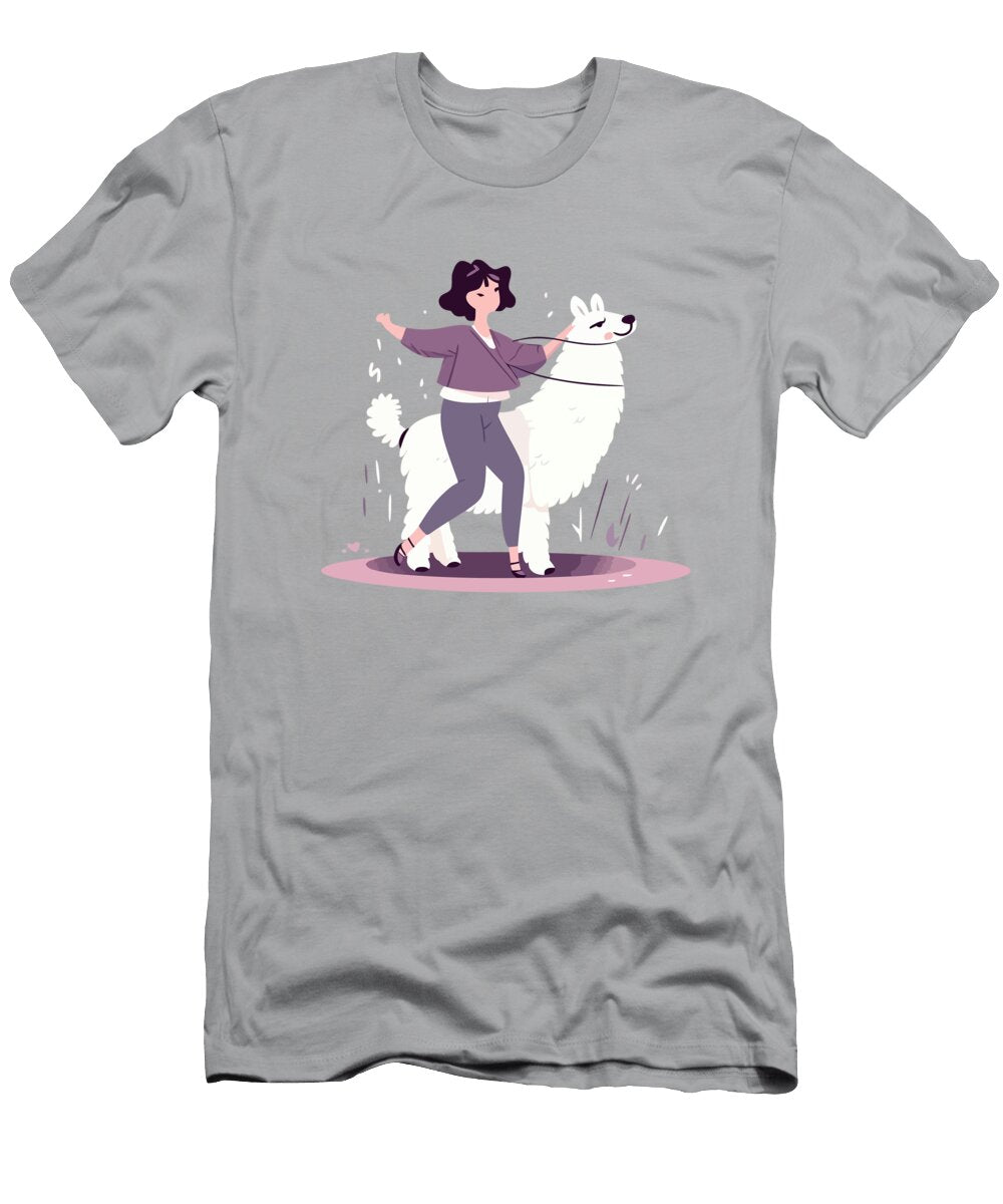 1 Girl Dancing with Alpaca Amir Faysal T-Shirt