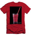 1 Glass with Strawberry Cocktail on Black Background B D S T-Shirt