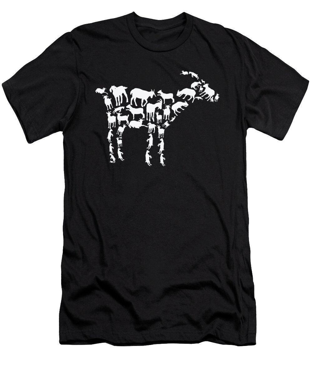 1 Goat Farmer Animal Farming Goats Silhouette Toms Store T-Shirt