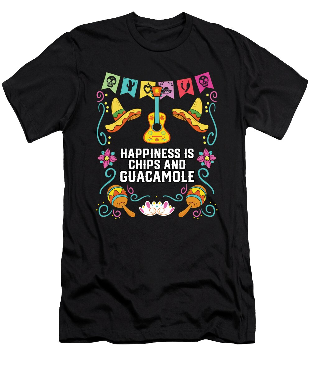 1 Happiness Is Chips and Guacamole Lover Avocado Vegetarian Maximus Designs T-Shirt