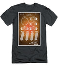 1 Hockey Puck Paten Blueprint Drawing Sepia Tony Rubino T-Shirt