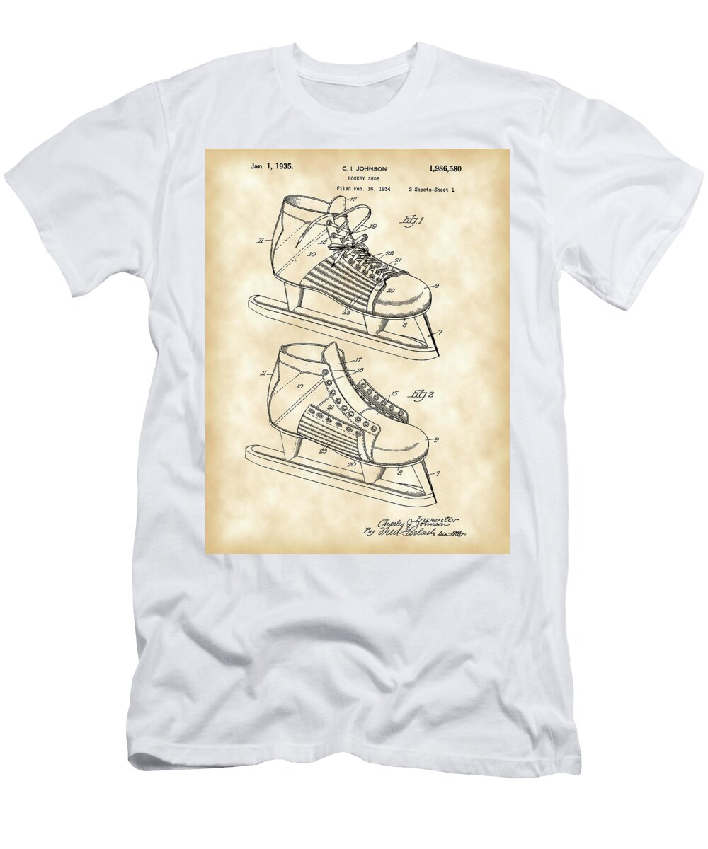 1 Hockey Shoe Patent Stephen Younts T-Shirt