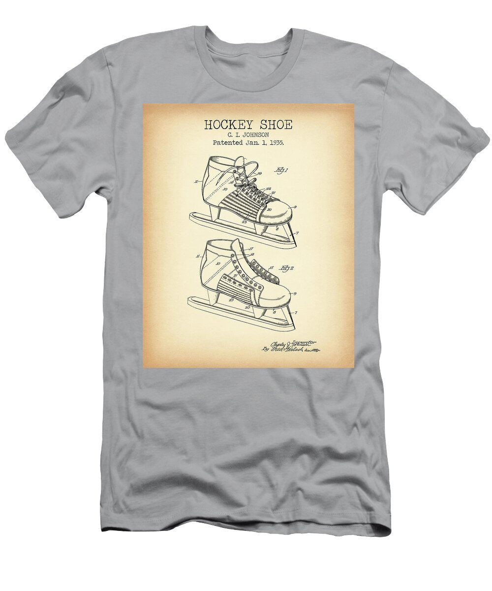 1 Hockey Shoe Vintage Patent Denny H T-Shirt