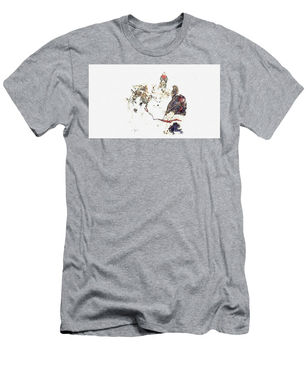 1 Huskies Watercolor By Adam Asar Celestial Images T-Shirt